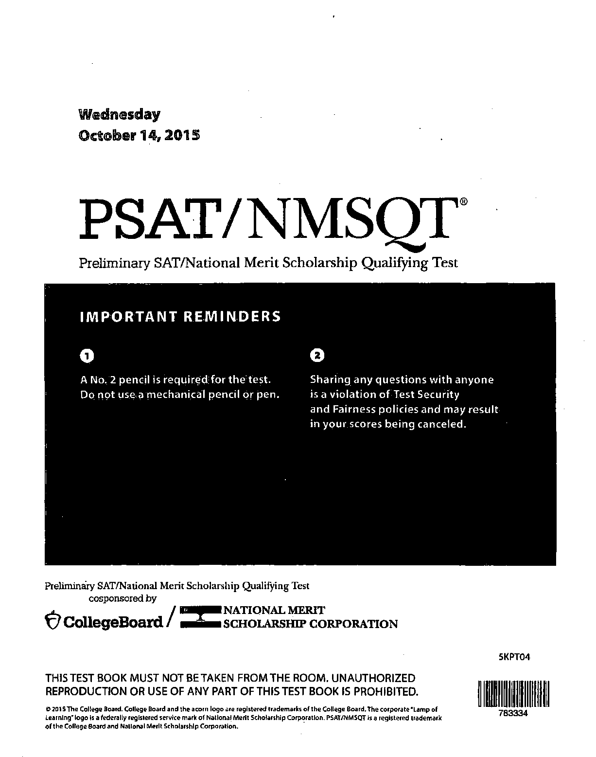 Preview image of PSAT PAST COMPLETED PAPER document